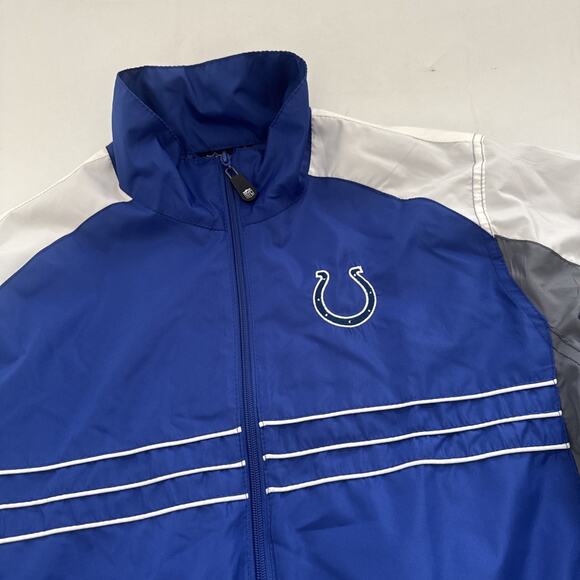 Indianapolis Colts Reebok NFL Team Apparel Full Zip Windbreaker Jacket Men Large - Picture 2 of 10